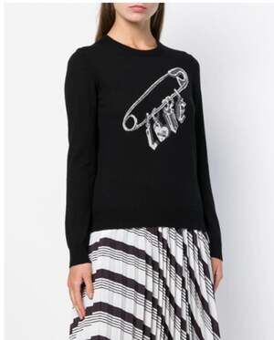 NWT Love Moschino Safety Pin Sweater Size 40